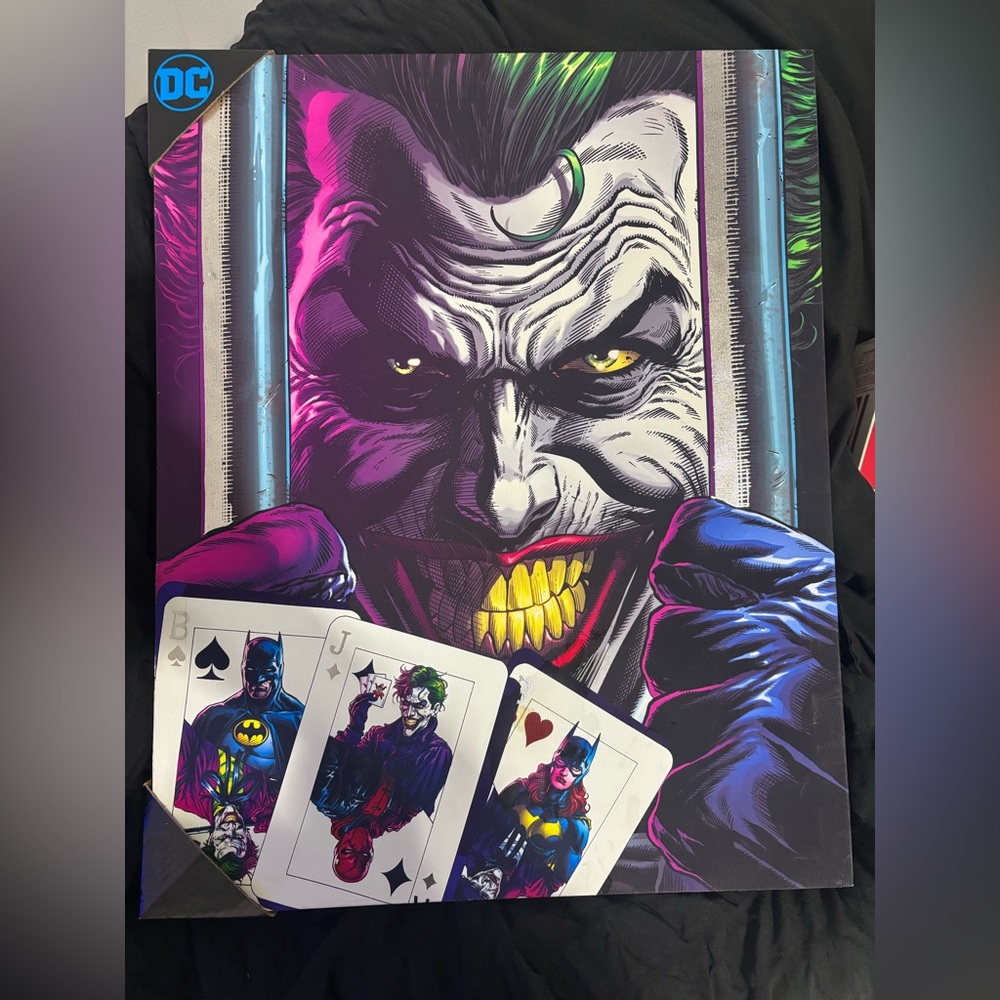 DC Joker Canvas Art with Bold Colors